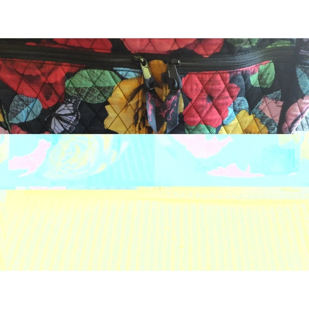 Vera Bradley Carry All Shoulder Bag Havana Rose RARE Pristine